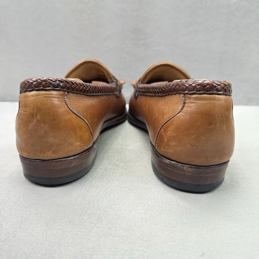 Allen Edmonds Monterey Mens Size 11 (E) Kiltie Loafer Brown Leather Cross Buckle